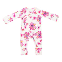 Hibiscus Kiss Newborn Kimono Coverall