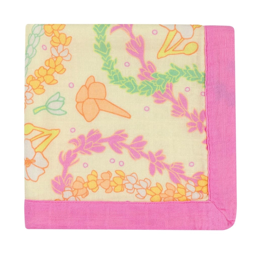 Lei Day in Sand Soft Bamboo Baby Security Blanket