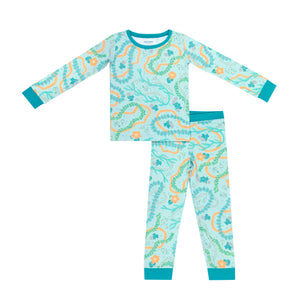 Lei Stand Long Sleeve Kids Two-Piece Pajama Set