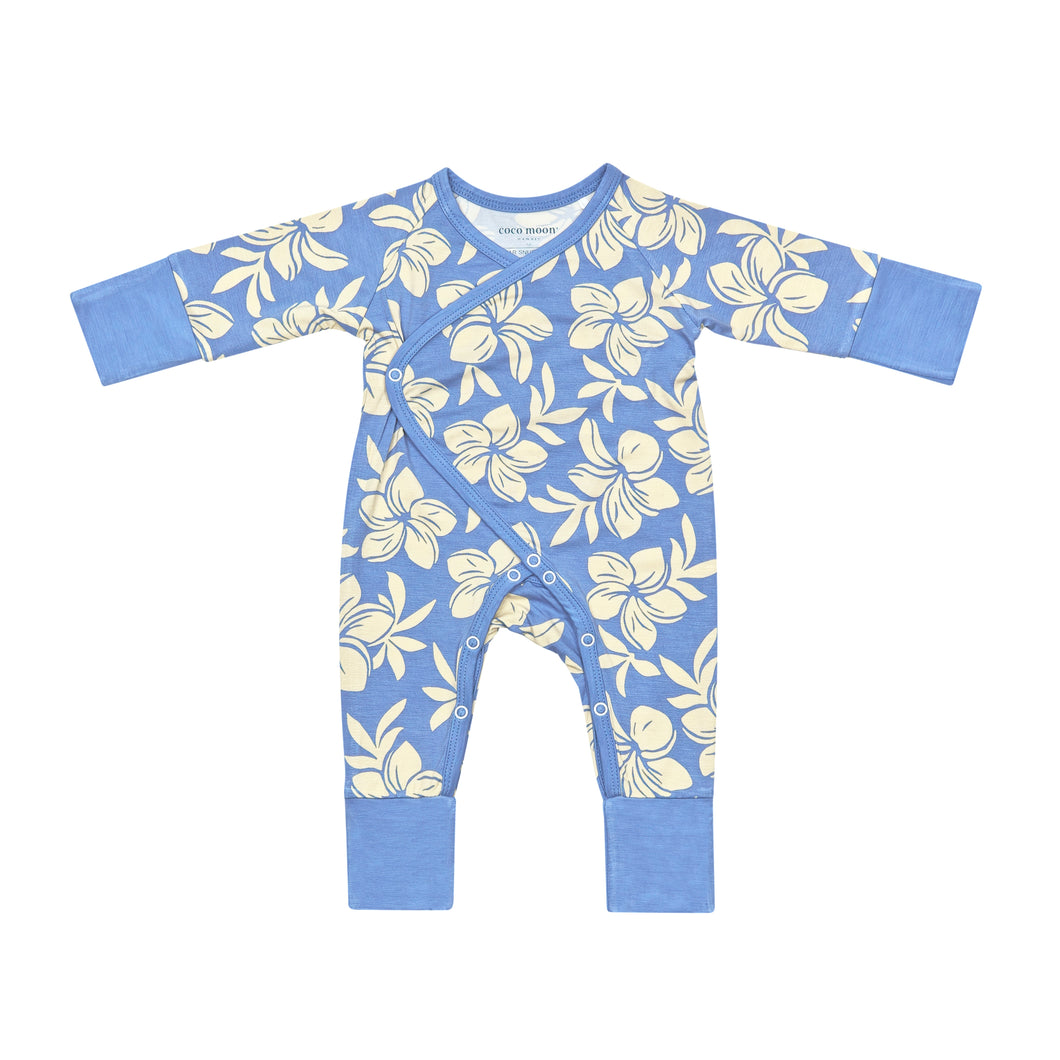 Plumeria Dreams Newborn Kimono Wrap Coverall