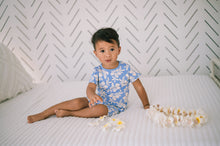Plumeria Dreams Short Sleeve Kids Bamboo Two-Piece Pajama Set