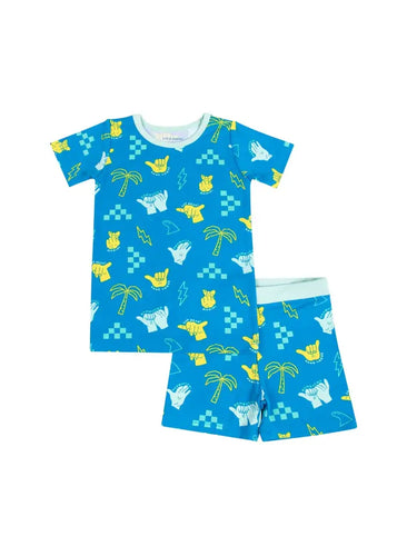 Shaka Code Short Sleeve Kids Two-Piece Pajama Set