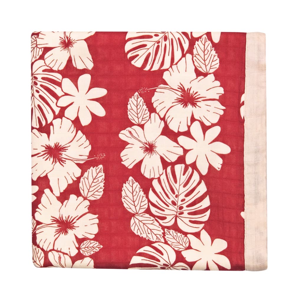 Vintage Aloha Hawaiian Bamboo and Cotton blend Quilt