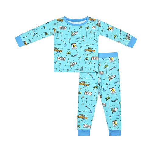 We Go Holoholo Long Sleeve Kids Two-Piece Pajama Set