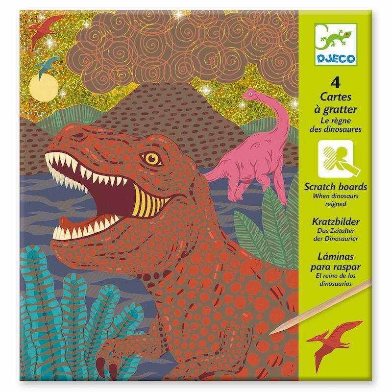 Dinosaurs Gold Metallic Scratch Cards