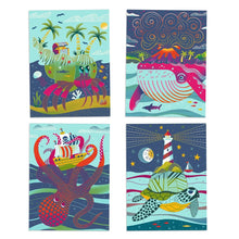 Ocean Theme Topsy Turvey Scratch Cards