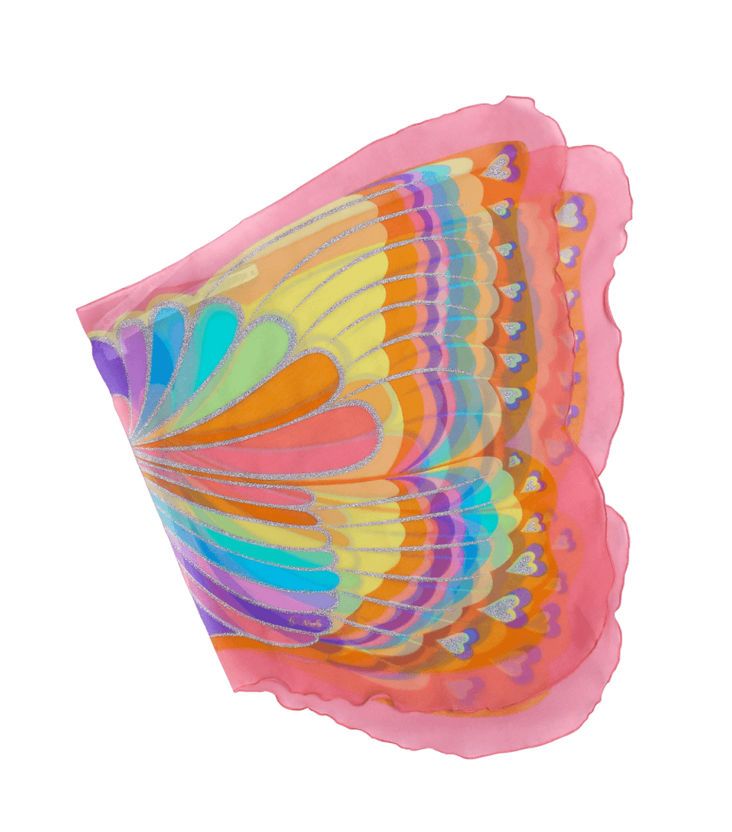 Pink Rainbow Butterfly Wings