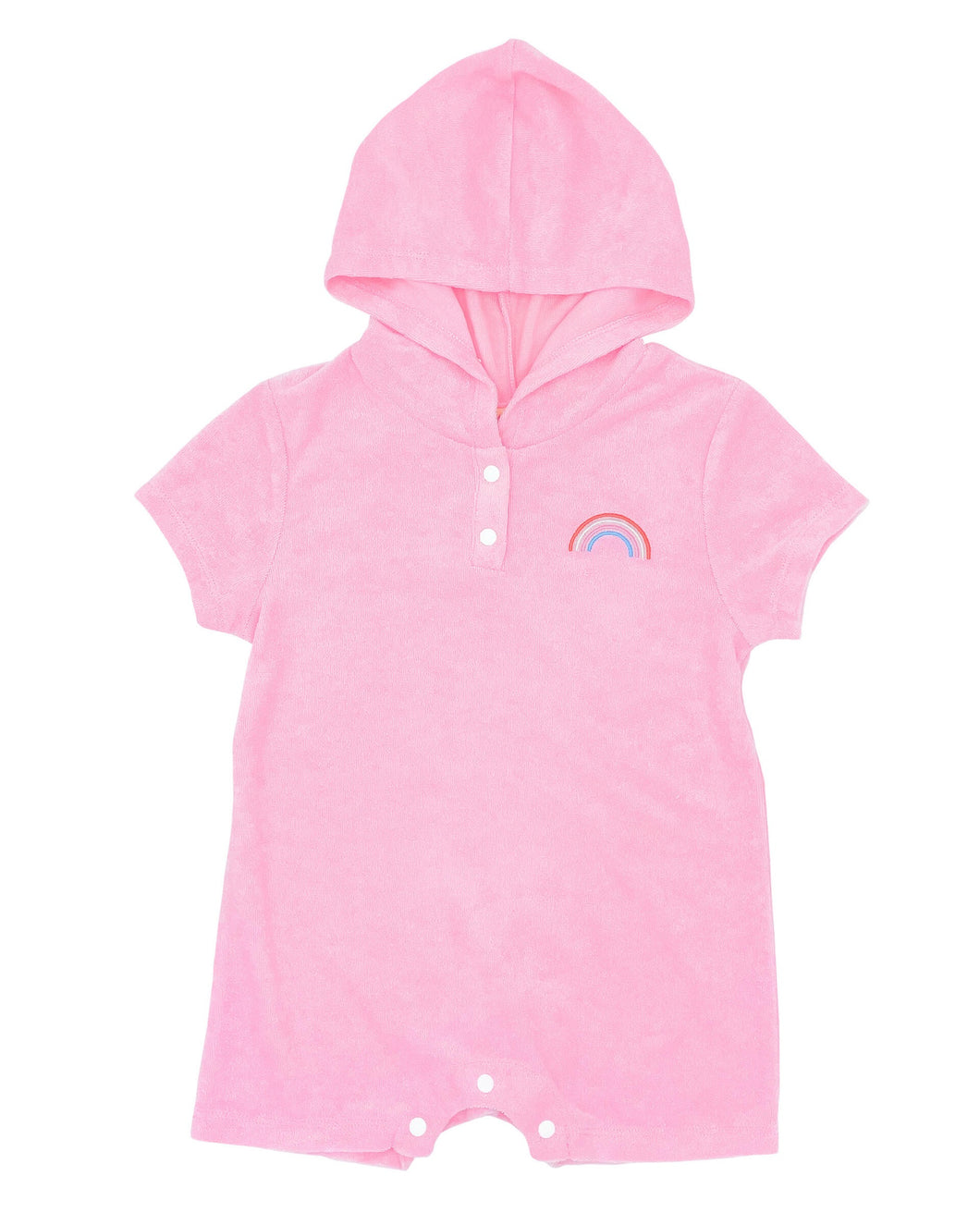 12mos, 18mos Finn Baby Hooded Romper in Fairytale Pink