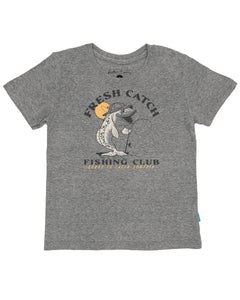 Fresh Catch Vintage Tee in Heather Gray