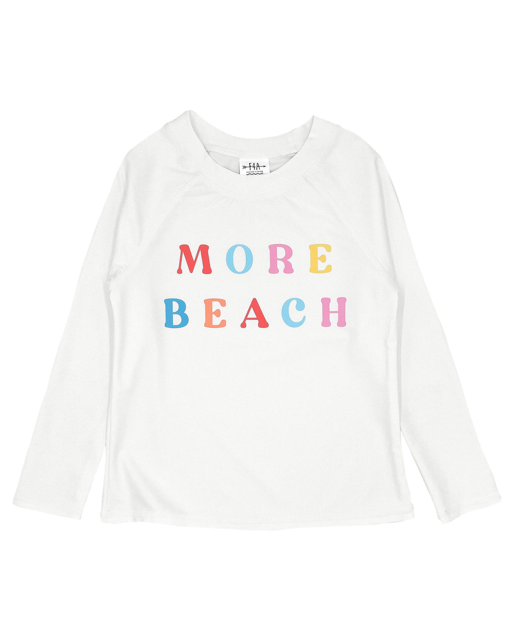 2yrs, 8yrs More Beach Long Sleeve Rash Guard Top in White