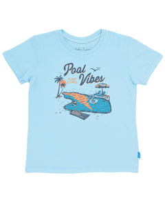 Pool Vibes Vintage Tee in Crystal Blue