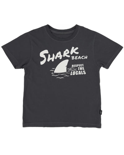 Shark Beach Vintage Tee in Lava Rock