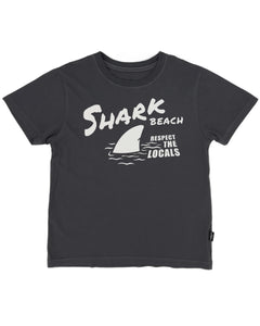 Shark Beach Vintage Tee in Lava Rock