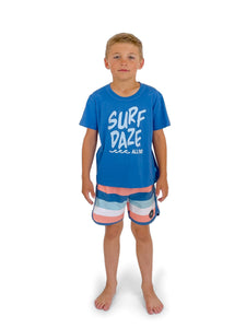 8yrs - Surf Daze Vintage Tee in Seaside Blue