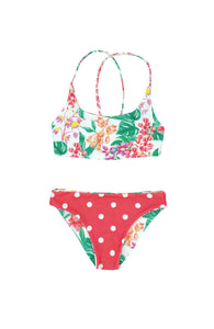 REVERSIBLE Waverly Bikini in Floral on White