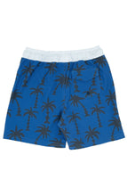 18mos, 2yrs, 4yrs Wavy Palm Boardshort in Seaside Blue