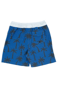 18mos, 2yrs, 4yrs Wavy Palm Boardshort in Seaside Blue