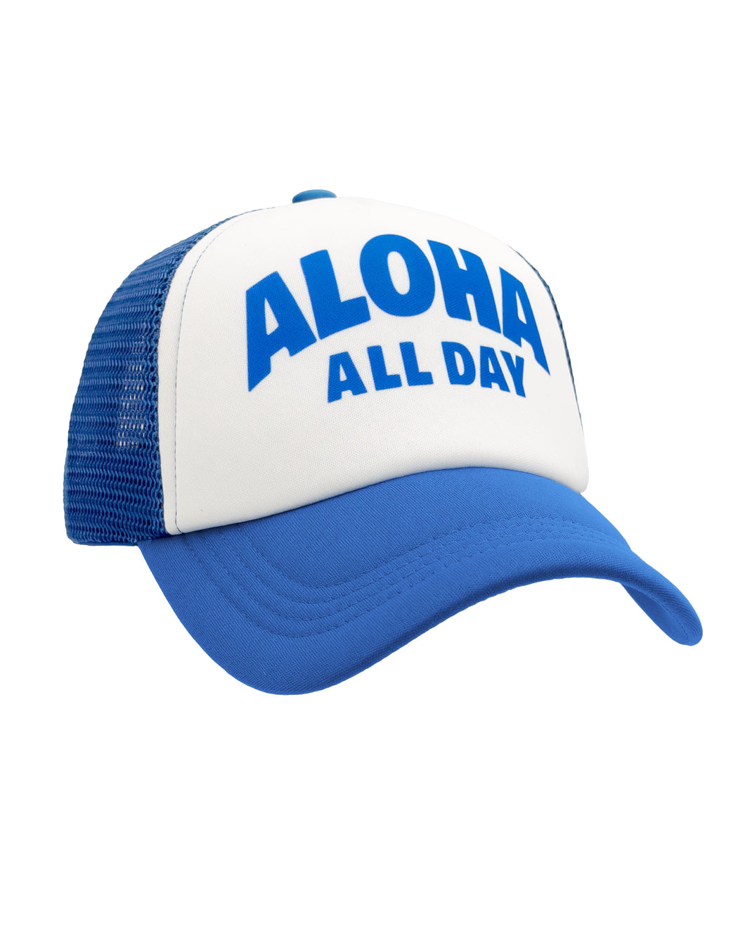 Aloha All Day Trucker Hat in Marina Blue