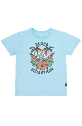Aloha State of Mind Vintage Tee in Crystal Blue