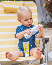 Beach Daze Short Sleeve Baby Rashsuit in Navy