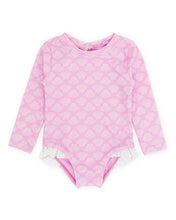 Coastal Cutie One-Piece Rashguard in Pop Pink