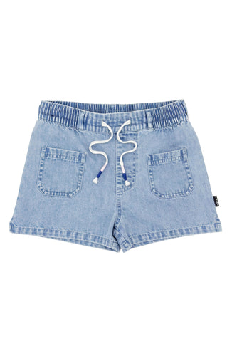 Costa Denim Short in Light Indigo