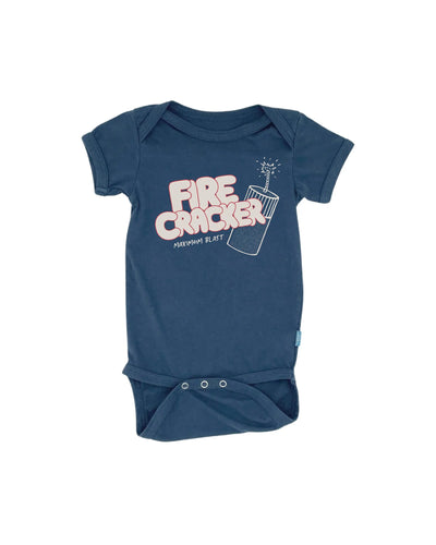 Fire Cracker Vintage Onesie in Navy