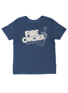 Fire Cracker Vintage Tee in Navy