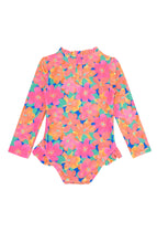 Wave Chaser Surf Suit in Multi Floral Pink Carnation