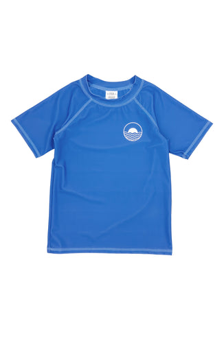5yrs Icon Short Sleeve Rash Guard Top in Marina Blue