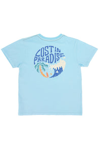 18-24mos Lost in Paradise Vintage Tee in Crystal Blue