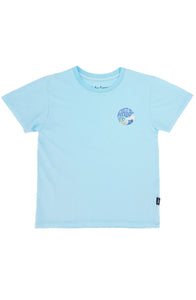 4-5yrs Lost in Paradise Vintage Tee in Crystal Blue