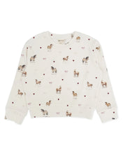 Luna Horse Hacci Pullover Top in Ivory