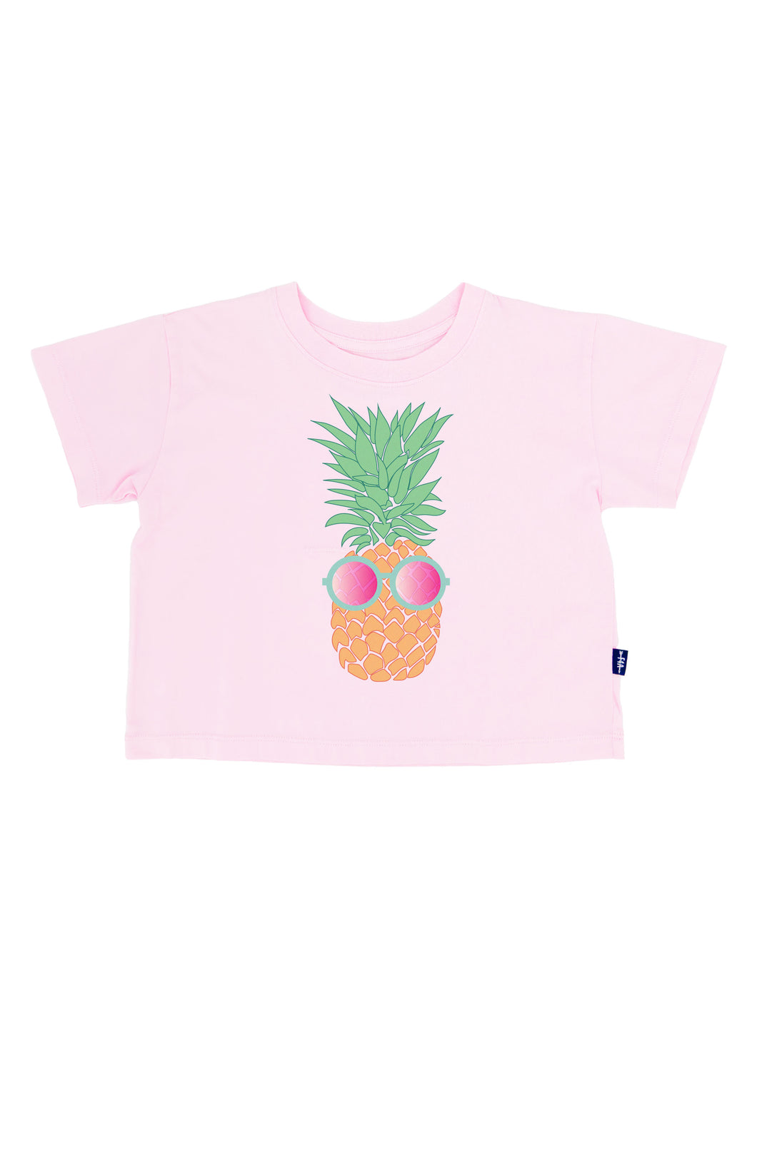 Pineapple Crop Tee in Pink Marshmallow