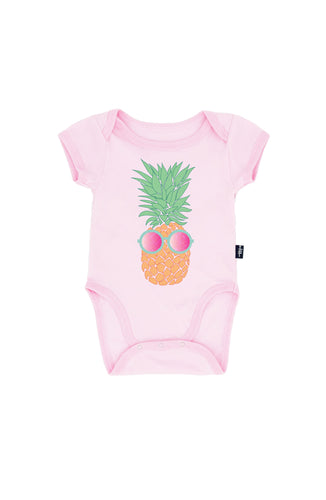 Pineapple Onesie in Pink Marshmallow