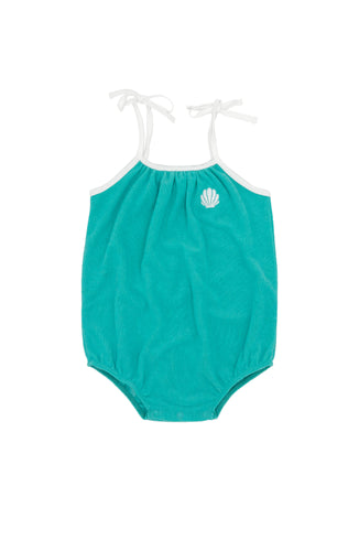 Poolside Terry Romper in Pool Blue