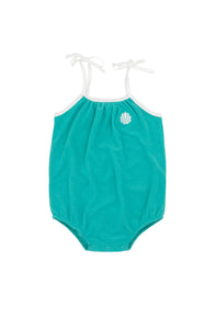 Poolside Terry Romper in Pool Blue