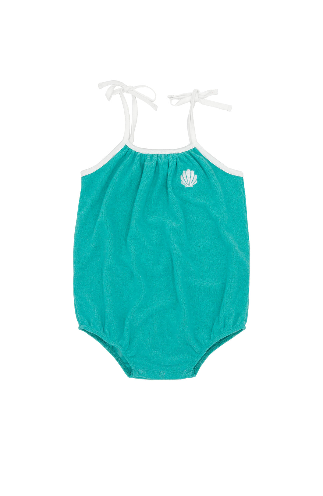Poolside Terry Romper in Pool Blue