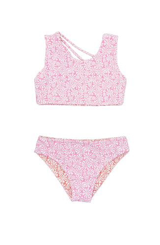 REVERSIBLE 4 Way Summer Sun Bikini in Prism Pink