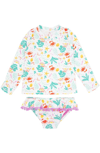 Sandy Toes Long Sleeve Set in Ecru