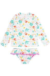 Sandy Toes Long Sleeve Set in Ecru
