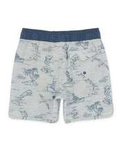 Scallop Boardshort in Out To Sea Cloudy Sky