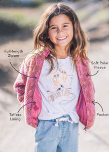 Skyler Polar Fleece Jacket in Desert Rose