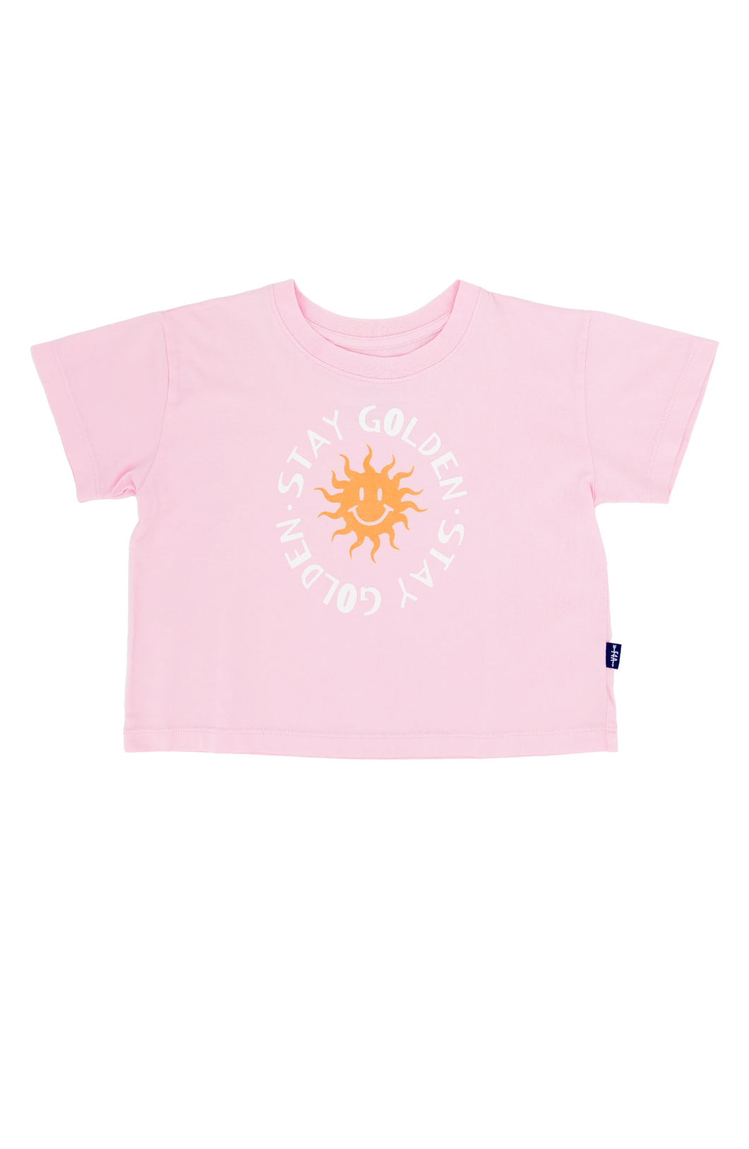 Stay Golden Crop Tee in Fairy Tale Pink