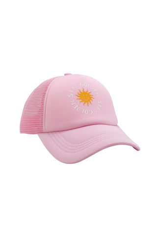 Stay Golden Trucker Hat in Fairy Tale Pink