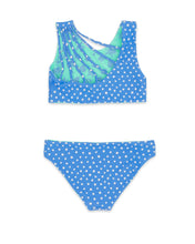 REVERSIBLE 4 Way Summer Sun Bikini in Aqua Crystal Sandy Shores