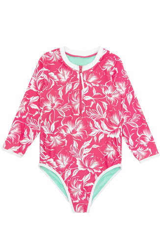 Sun Seeker Surf Suit in Hot Coral