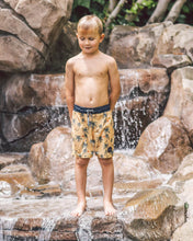 4yrs, 5yrs, 6yrs Sunset Tropics Boardshort in Buff Yellow