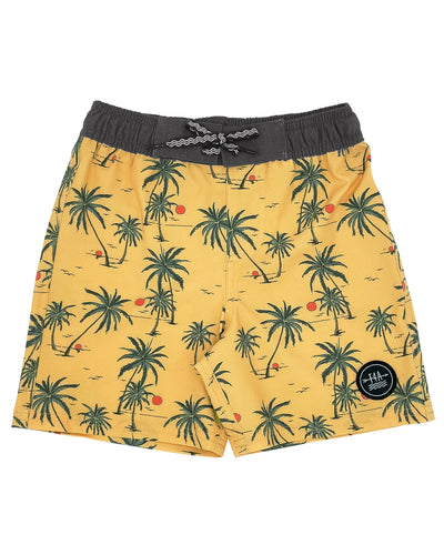 Sunset Tropics Boardshort in Buff Yellow