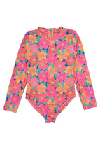 Wave Chaser Surf Suit in Multi Floral Pink Carnation